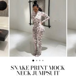 Snake Print Jumpsuit 
