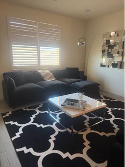 Modern black couch
