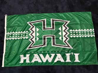 University of Hawaii UH Warriors 57” x 33” flag banner college