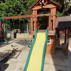 Swing Set With Slide