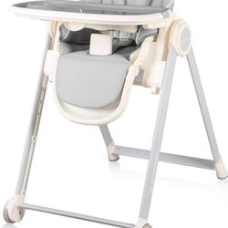 Cynebaby High Chairs for Babies and Toddlers, Space Saver High Chair for Baby Multifunctional Baby Feeding Chair with Adjustable Tray Easy to Clean