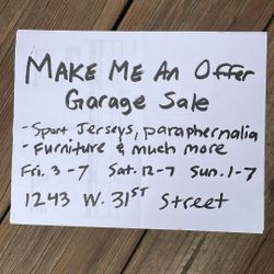 Make Me An Offer Primo Garage Sale