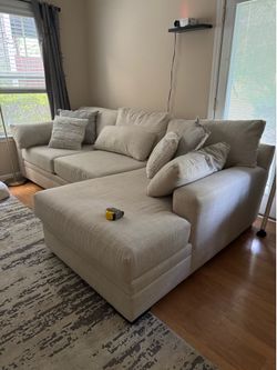 “L” shape Raymour and Flanging sofa USED