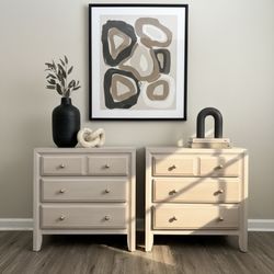 Stunning Pair of Nightstands Pottery Barn inspired Light wood