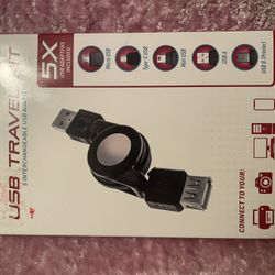 2.5 Foot USB Travel Kit! New Never Used 5x USB Adapters Included