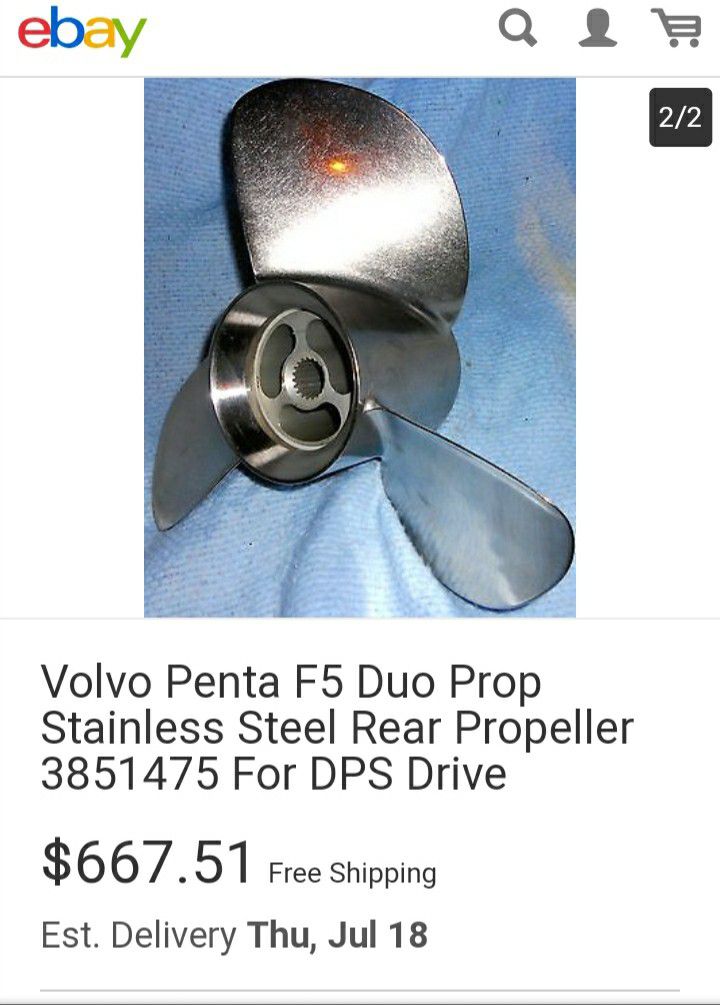 Volvo Penta f5 rear propeller