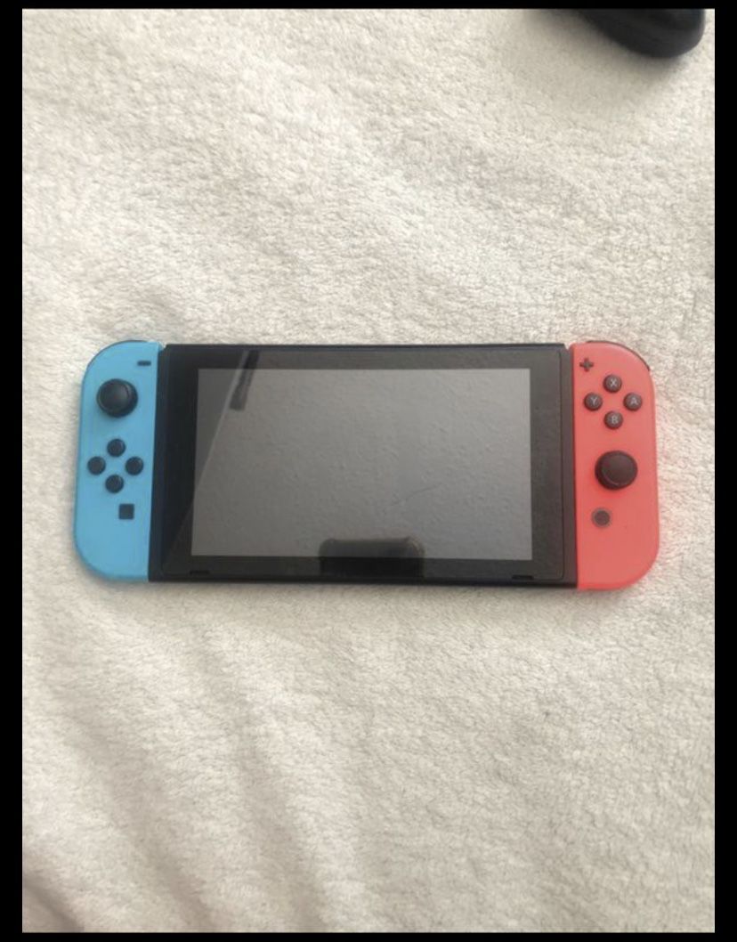 NINTENDO SWITCH WITH ACCESSORIES
