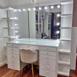 White Glam Vanity