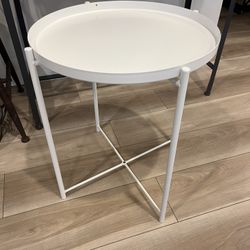 White Metal Side Table $20