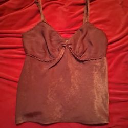 Velvet Tank Top With Bow