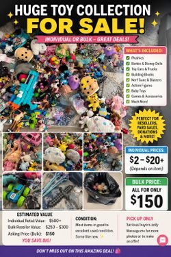 Lot of toys $150