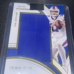 Josh Allen 2022 Panini Immaculate Player Worn Jersey Patch Card 28/49