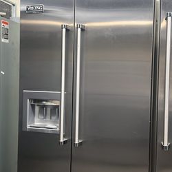 Viking 42”Wide Built In Stainless Steel Side By Side Refrigerator 