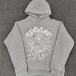 Spider grey and white hoodie 