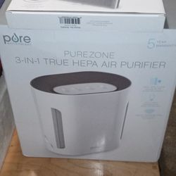 New Pure zone 3-ln-1 True Hepa Air Purifier With New Air Filter 