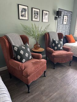 Two wingback chairs