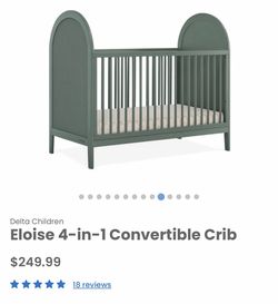 New 4-in-1 Eloise Convertible crib/ Grassy Glen Crib