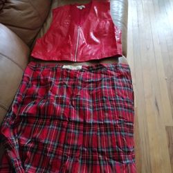 Halloween Costume Vest N Skirt XL