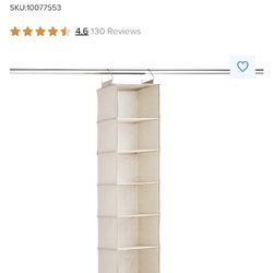 2 Container Store 6-Compartment Hanging Sweater Organizer In Taupe