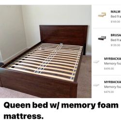 North Center Moving Sale Bed Frame And Mattress Queen