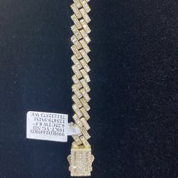 Natural Diamond 10k 4.25 ctw BGTs Bracelet