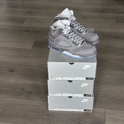 Air Jordan 5  Retro - Wolf Grey - Men’s 9, 9.5, 10, 11