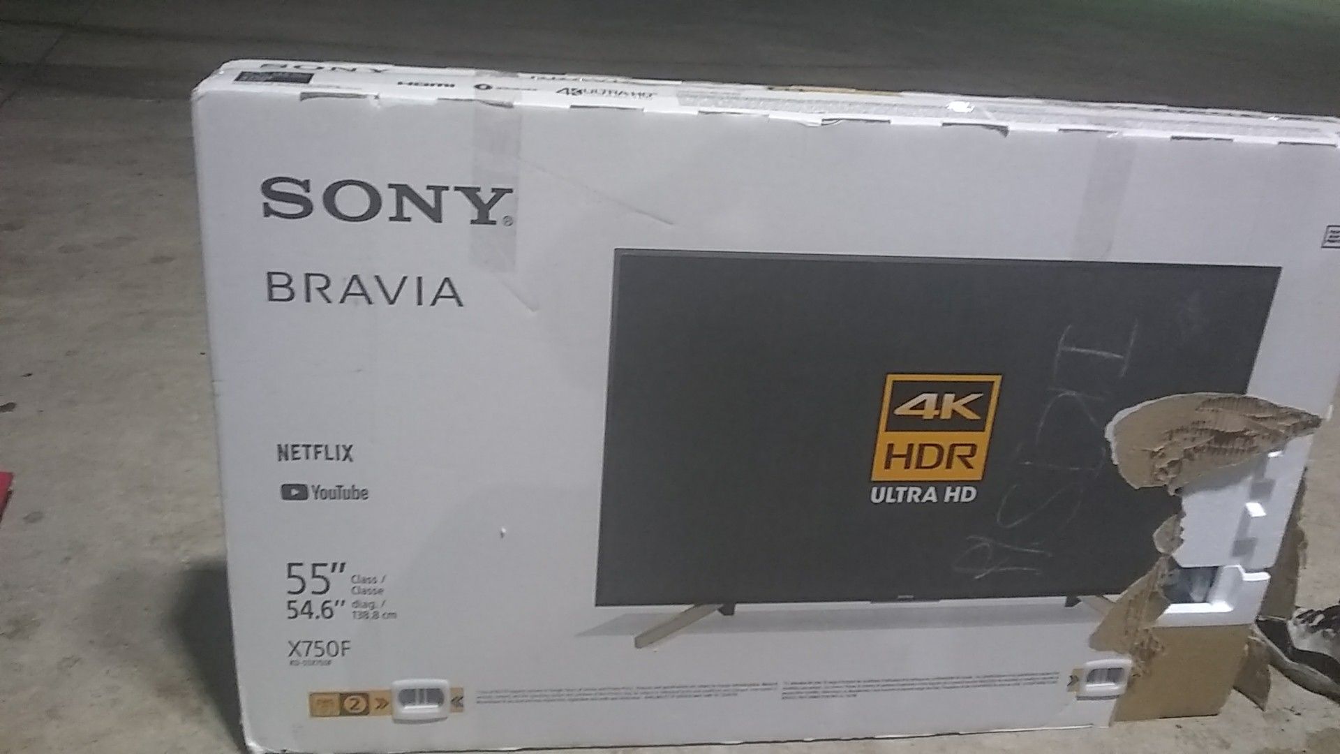 Sony Bravia 55 inch TV model x750F