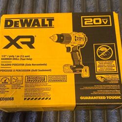 Dewalt Xr 20 V Half-Inch Plug  13mm Hammer Drill Tool Olny 