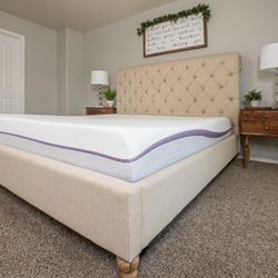 Purple Original King Size Mattress Bed - Like New 