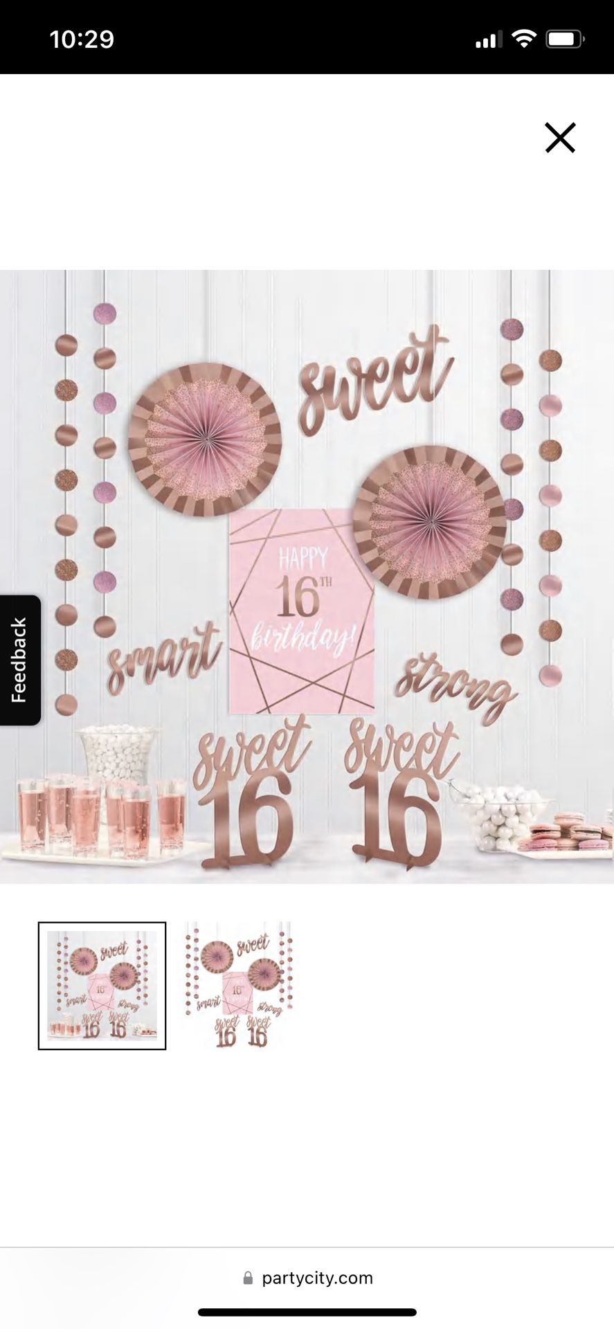 Birthday Party Decorations - Sweet Sixteen Free