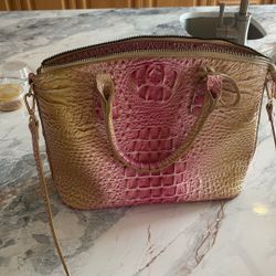 Crocodile Birkin, Style, pink and cream purse