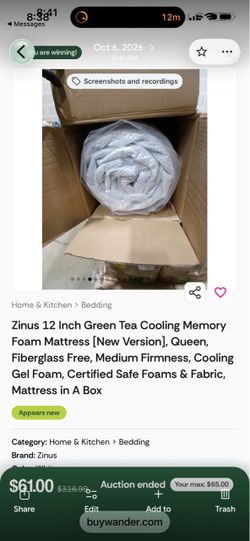 King and queen memory foam mattress
