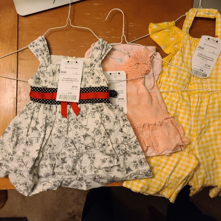 Baby Clothes 0-6 Month Old And A Few Older Pieces