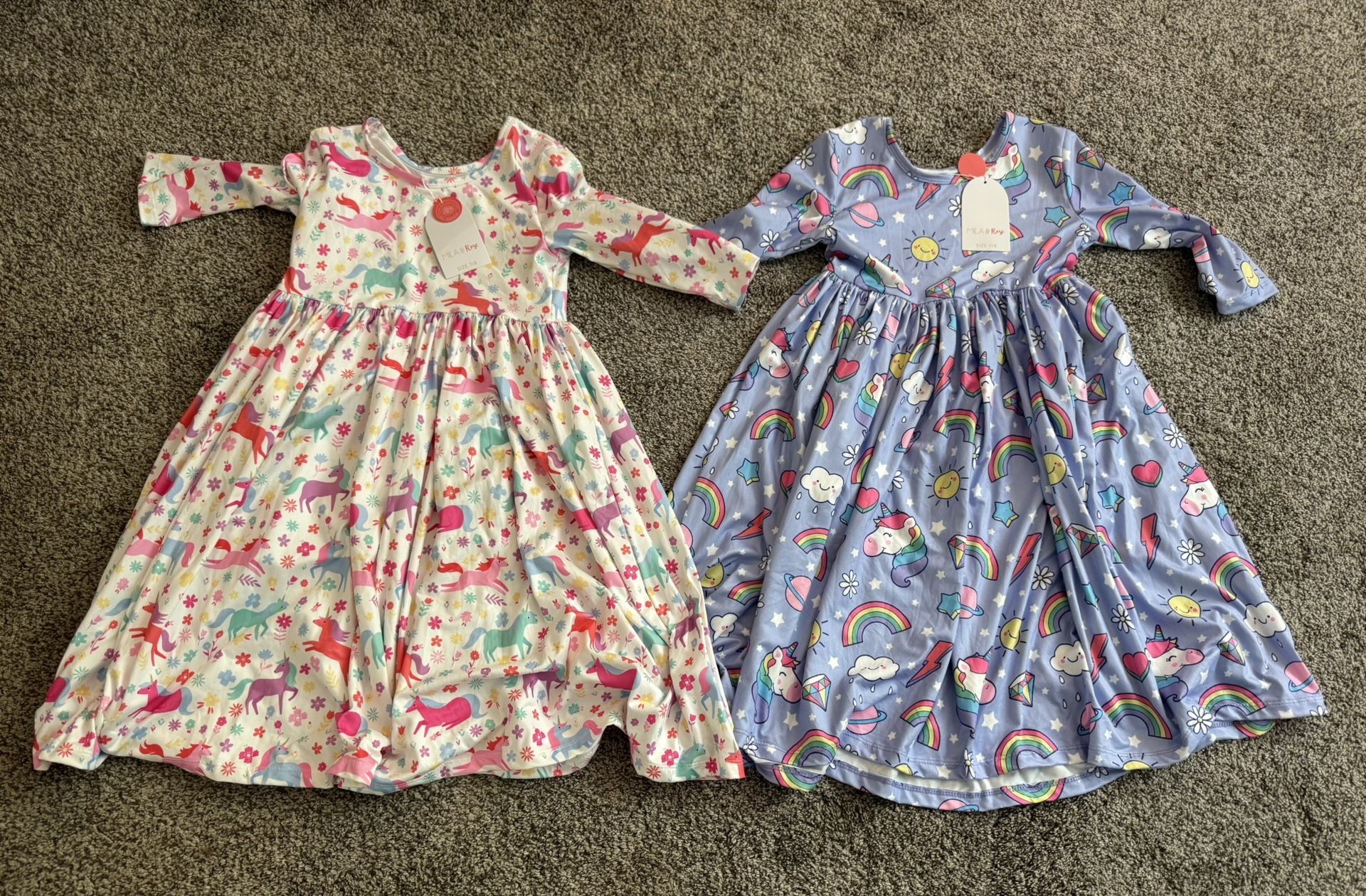 Girls Unicorn Dress Set