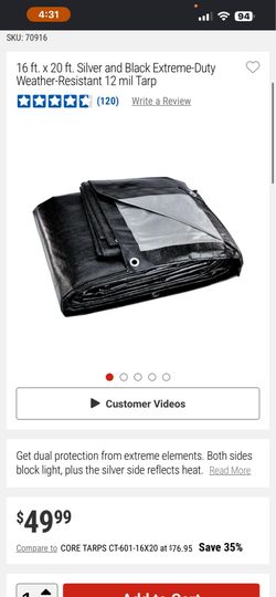 16x20 tarp cover