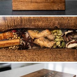 Handcrafted Epoxy Resin Serving Tray 