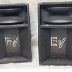 EV 2-Way Speakers Electro Voice SH-1502ER Horn Loaded Stage Speakers 200W 8Ω Wheels