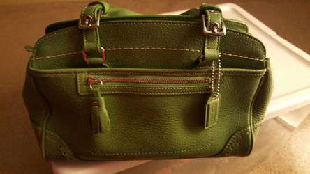 Coach handbag green.