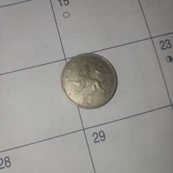 1968 UK 10 New Pence Coin Queen Elizabeth II Great Britain England