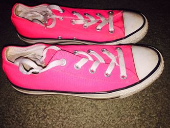 Dark pink converse