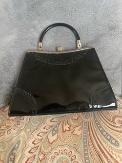 BCBG Black Patent leather vintage purse