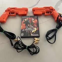 Time Crisis 3 Ps2 Bundle With Two Guncon 2 Light Guns