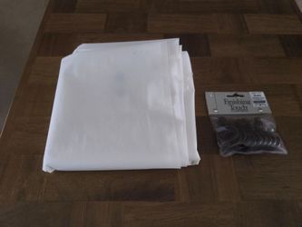 New Shower Curtain & Clamp Rings