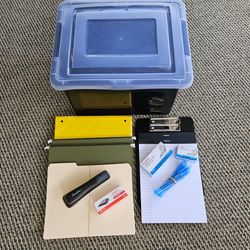 Office  Teacher Supply File Storage Tote bin bundle