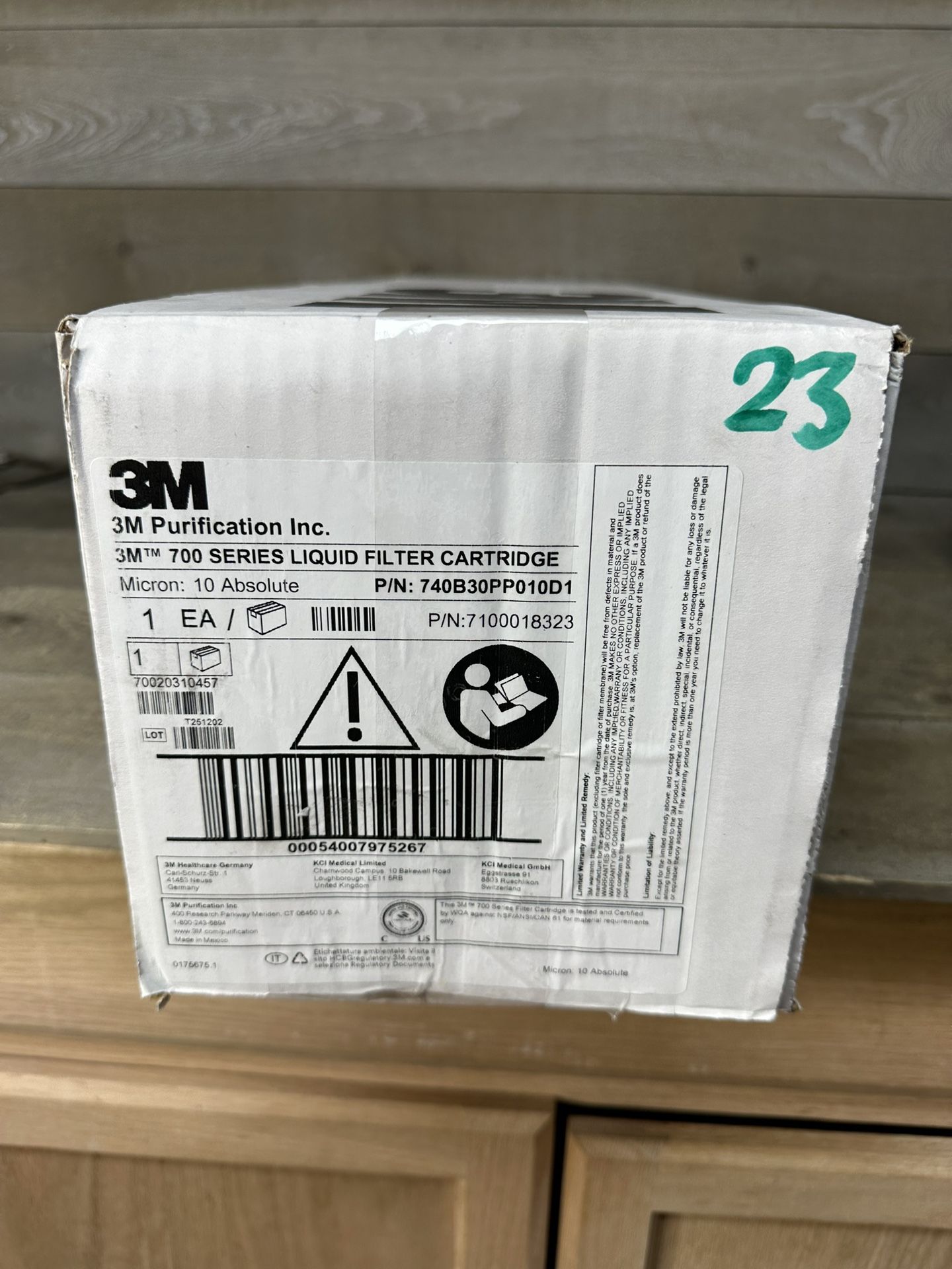 3M 740B30PP010D1 740B30 Series Liquid Filter Cartridge 10 Rating Nitrile 30"