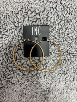 INC International Concepts gold hoop earrings