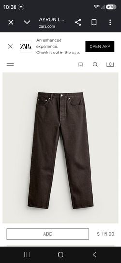Men's Zara X Aaron Lavine Straight Fit Jeans Size 36