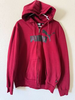 Red Puma Zip-up Athletic hoodie Size Large