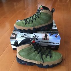 Nike Air Jordan 9 Retro Boot Green Brown Beef Broccoli AR4491-200 Men's Size 8
100 percent authentic 
Brand new Size 8 men's box is damaged