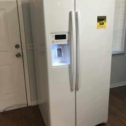 White Side By Side Fridge